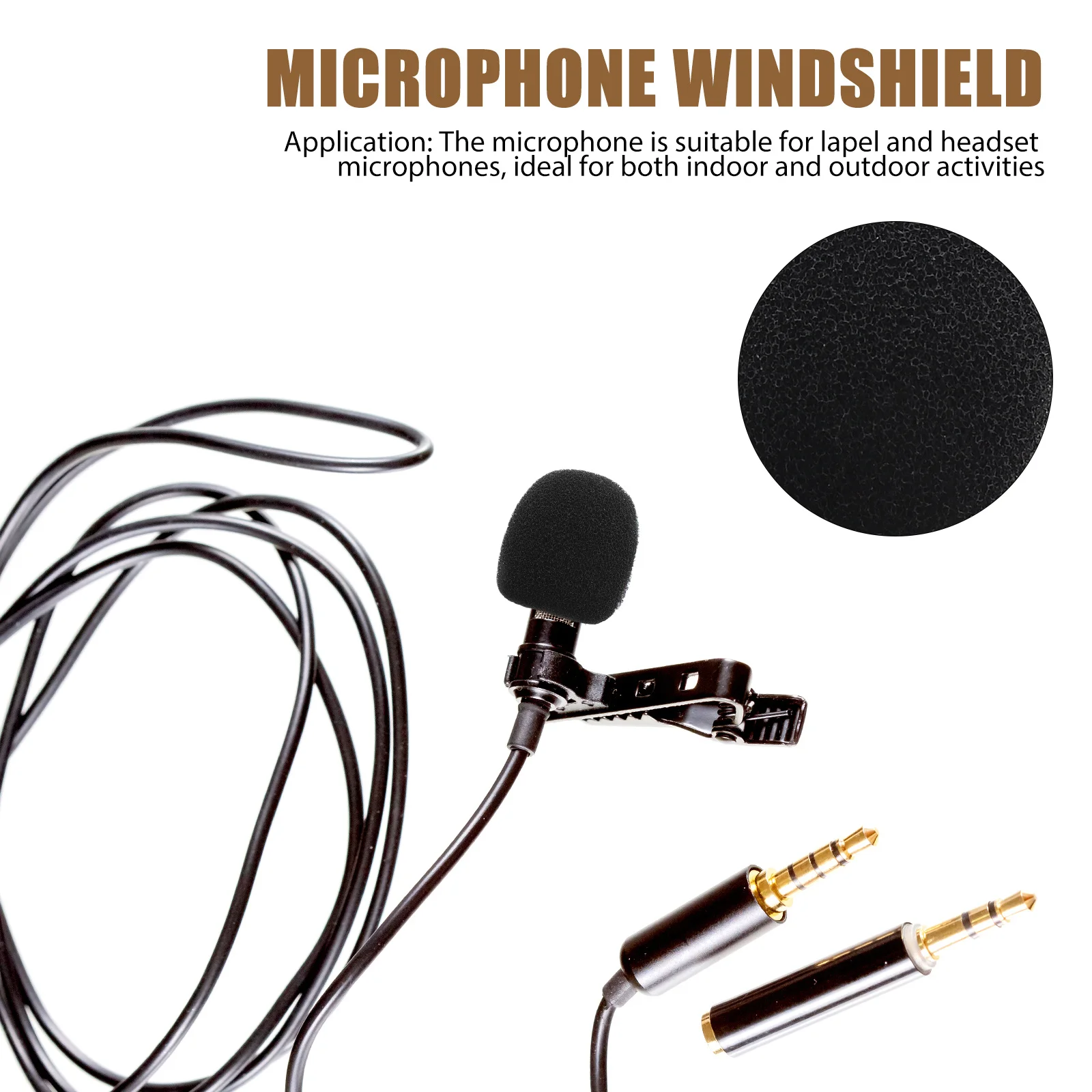 

6Pcs Mini Microphone Foam Windscreens Noise Lavalier Lapel Mic Headset Mic Recording Interviews