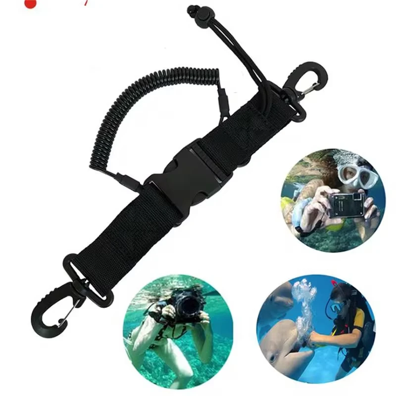 High Quality Scuba Diving Dive Anti Fall Rope Canoe Camera Lanyard Quick Release Buckle Clips Kayaking Swimming Sports Accessory