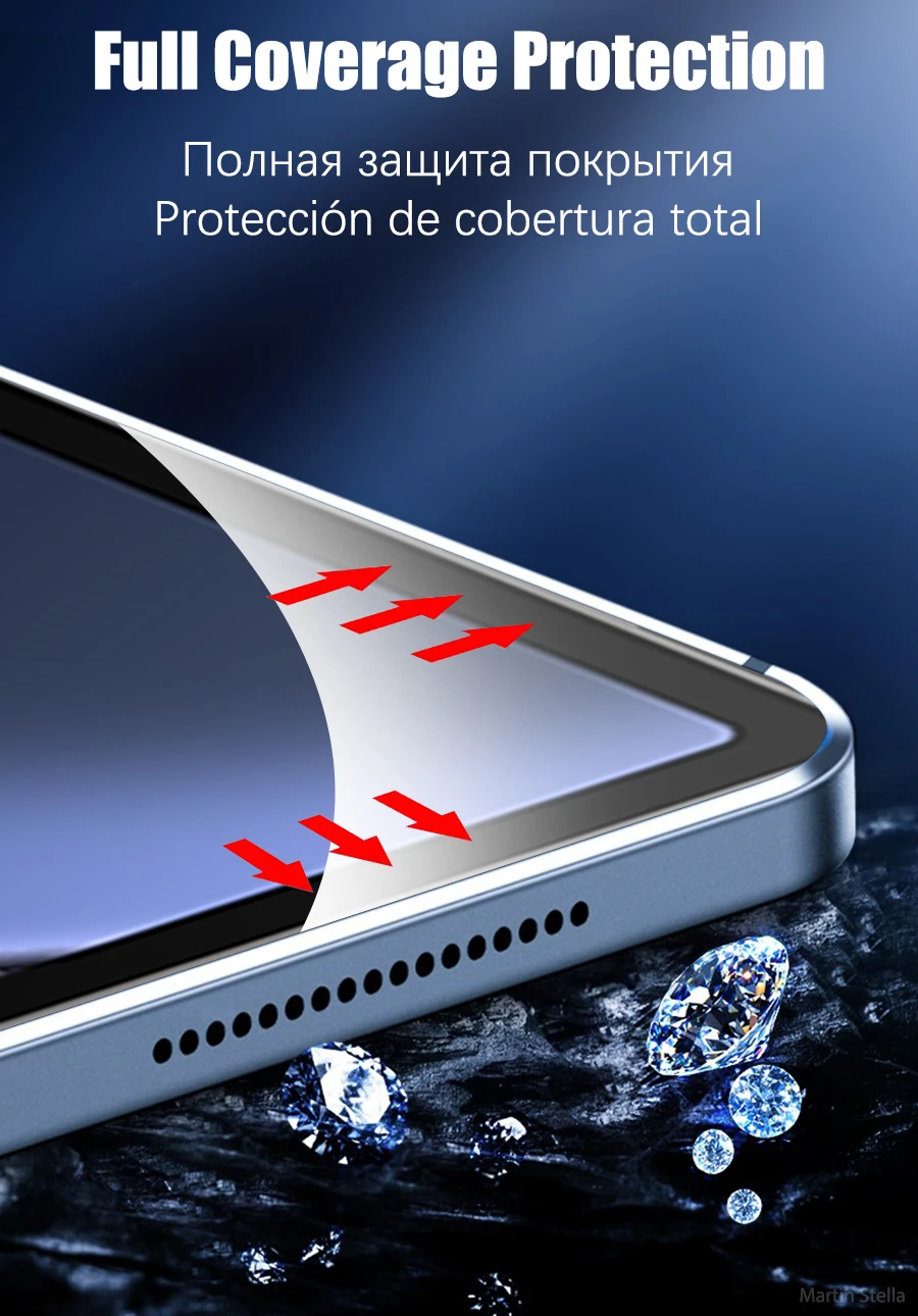 Gehärteter Glas-Displayschutz für Samsung Galaxy Tab S7 S9 Fe Plus S8 Ultra Tab S6 Lite A8 A11 Plus A9 Folie Einfache Installation – Detail 9
