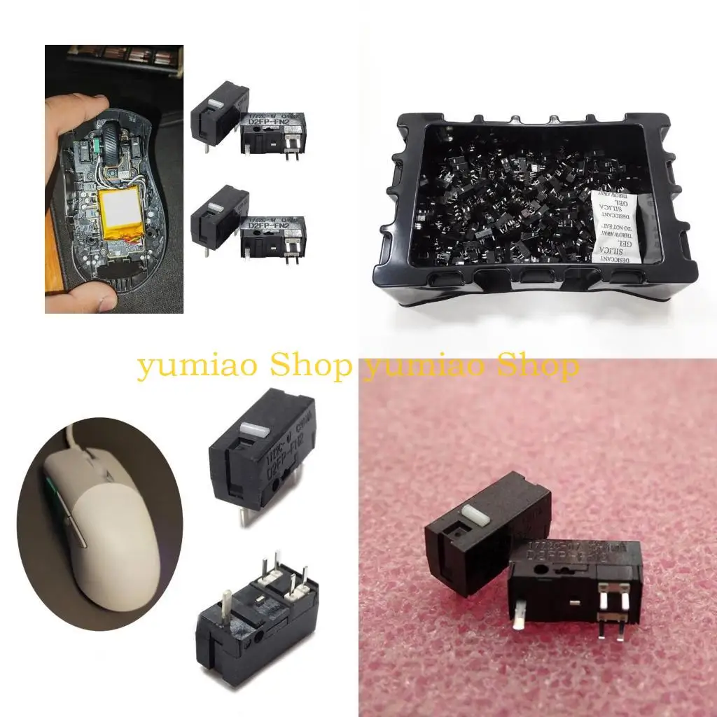 

587B 4Pcs Optical Mouse MicroSwitch D2FP-FN2 for ROG III Point 36K，ROG Chakram X Mouse Button 50 Million Clicks