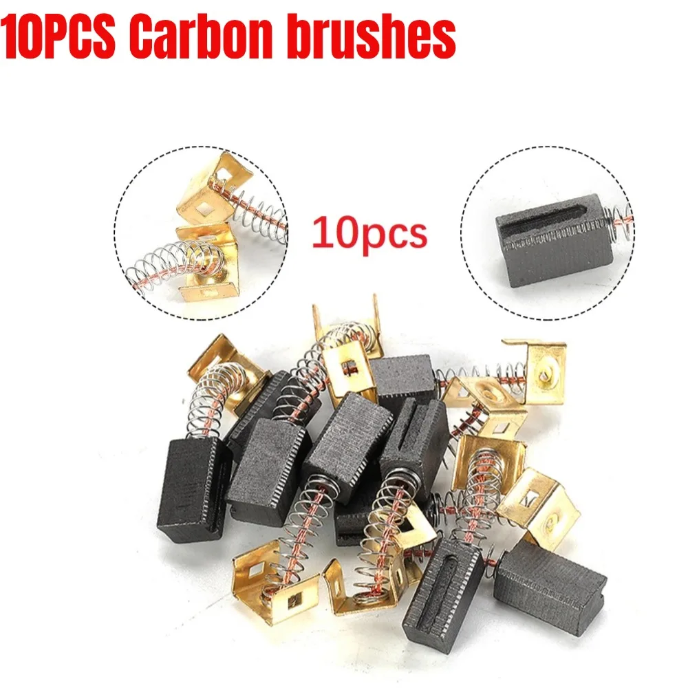 

10pcs Carbon Brushes 6.4x7.9x12.5mm For Black Decker CD105 CD110 CD115 KG900 Angle Grinders Accessories Power Tool Parts