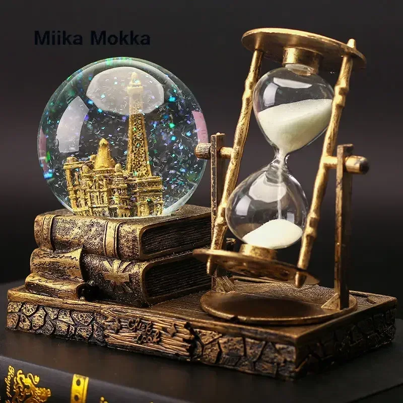 Creative Personality Wooden Timer Sand Clock Retro Hourglass Time Hourglass Timer Living Room Office Home Decoration Gift