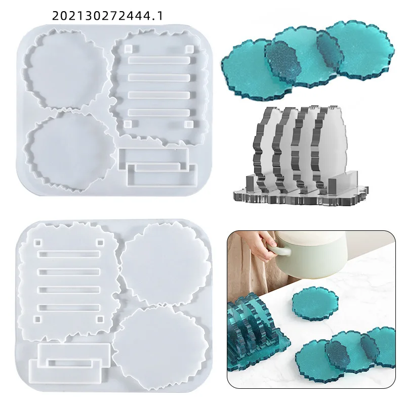 Transparent Coaster Mold DIY Epoxy Resin Silicone Mold Storage Kitchen Anti-Scald Heat Insulation Pad Home Desktop Decoration