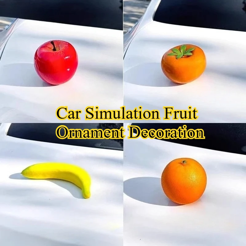 

Realistic Fruit Car Ornament Simulation Cute Creative Car Accessories Easy Install Car Simulation Fruit Ornament Decoration
