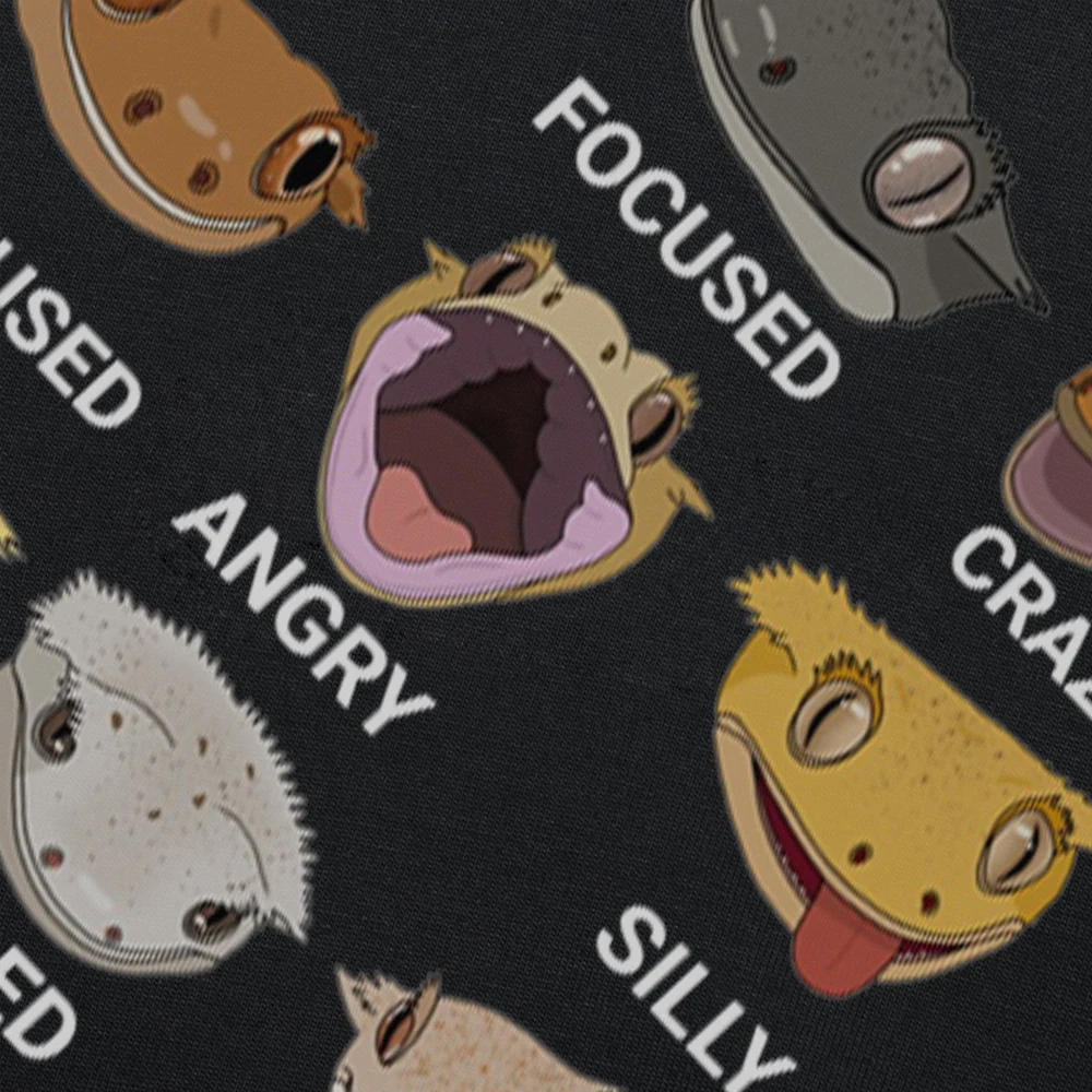 Today I'm Feeling Crested Gecko T-Shirts für Damen, Sommer, lässig, modisch, lustig, High-Street-Tops, Rundhalsausschnitt, kurze Ärmel, Baumwoll-T-Shirts – Detail 4