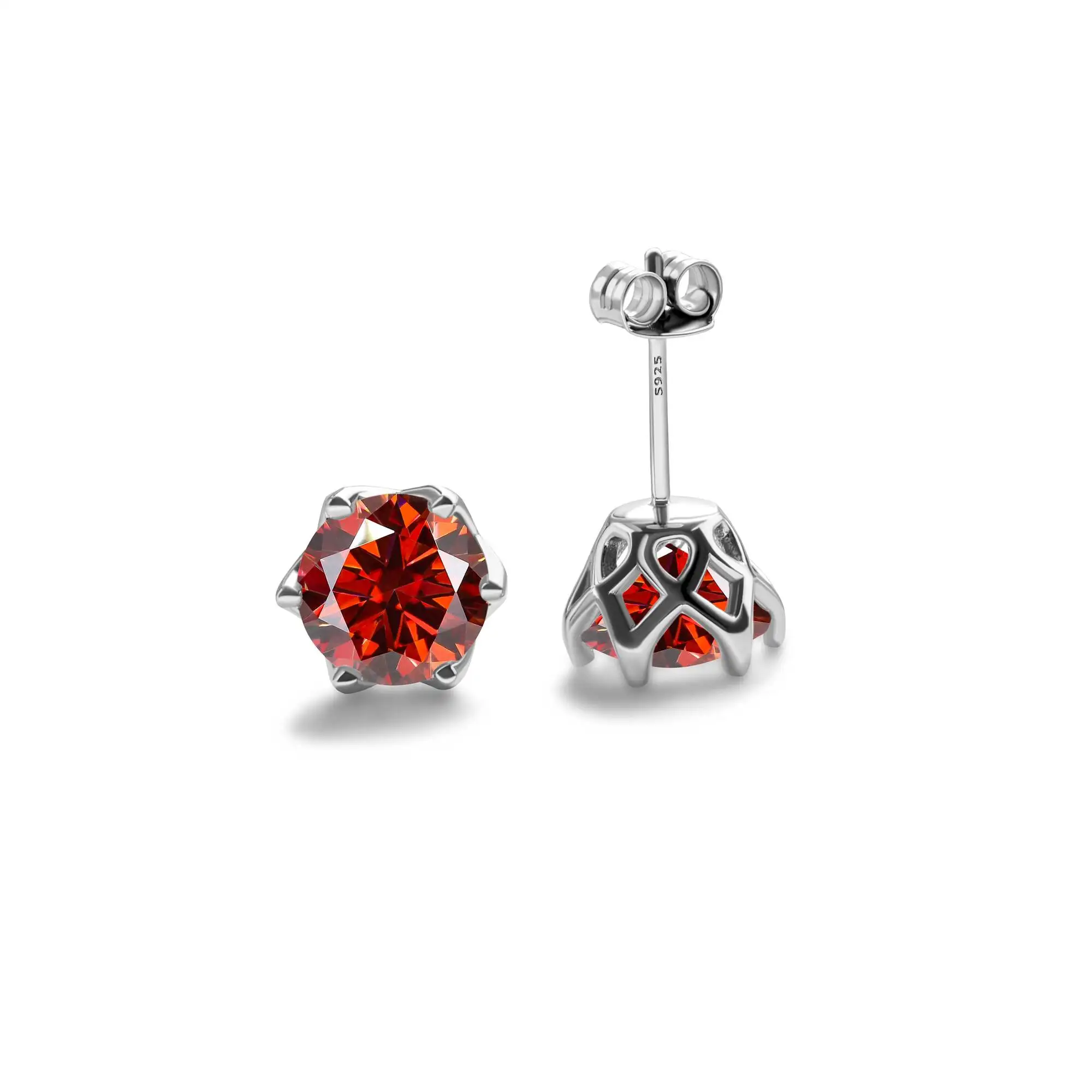 925 Sterling Silber Moissan ite Ohrringe für Frauen mit super funkelnden zertifizierten Labor Moissan ite Diamant weiblichen edlen Schmuck Geschenk – Detail 5