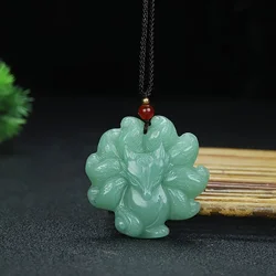 Elegant Nine-Tailed Fox Pendant Necklace - Men's Multifunctional Sweater Chain Jewelry