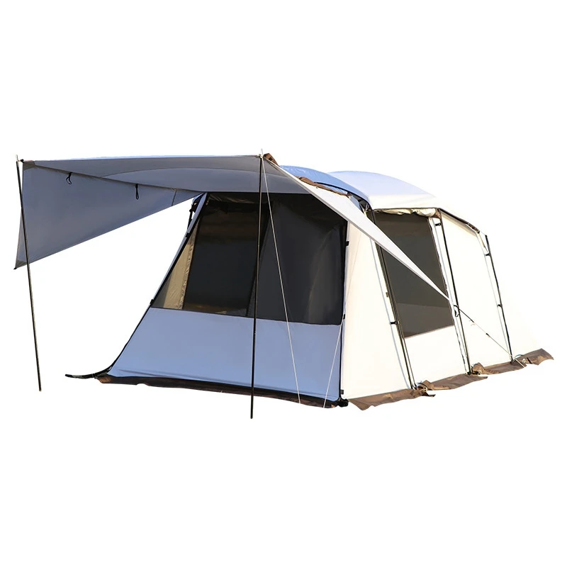 Imagem -02 - Grande Túnel Espaço Tent Outdoor Camping Turista Anti-storm Protetor Solar Salão Quarto de Dormir Viagens em Família Car Rear Tarp 48 Pessoas