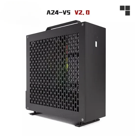 5 liters mini A24-V5 2.0 dual-slot single display 1u power supply itx chassis, double-sided chamfer