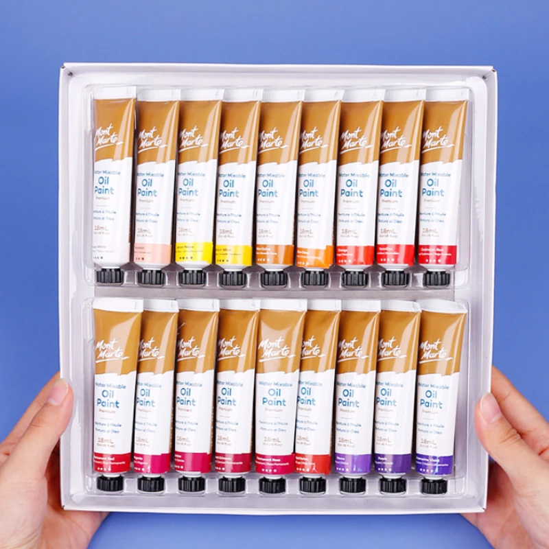 Imagem -06 - Conjunto de Tinta a Óleo Solúvel em Água ou 36 Cores 18ml Solúvel em Água Secagem Rápida Portátil para Viagem Material Artístico