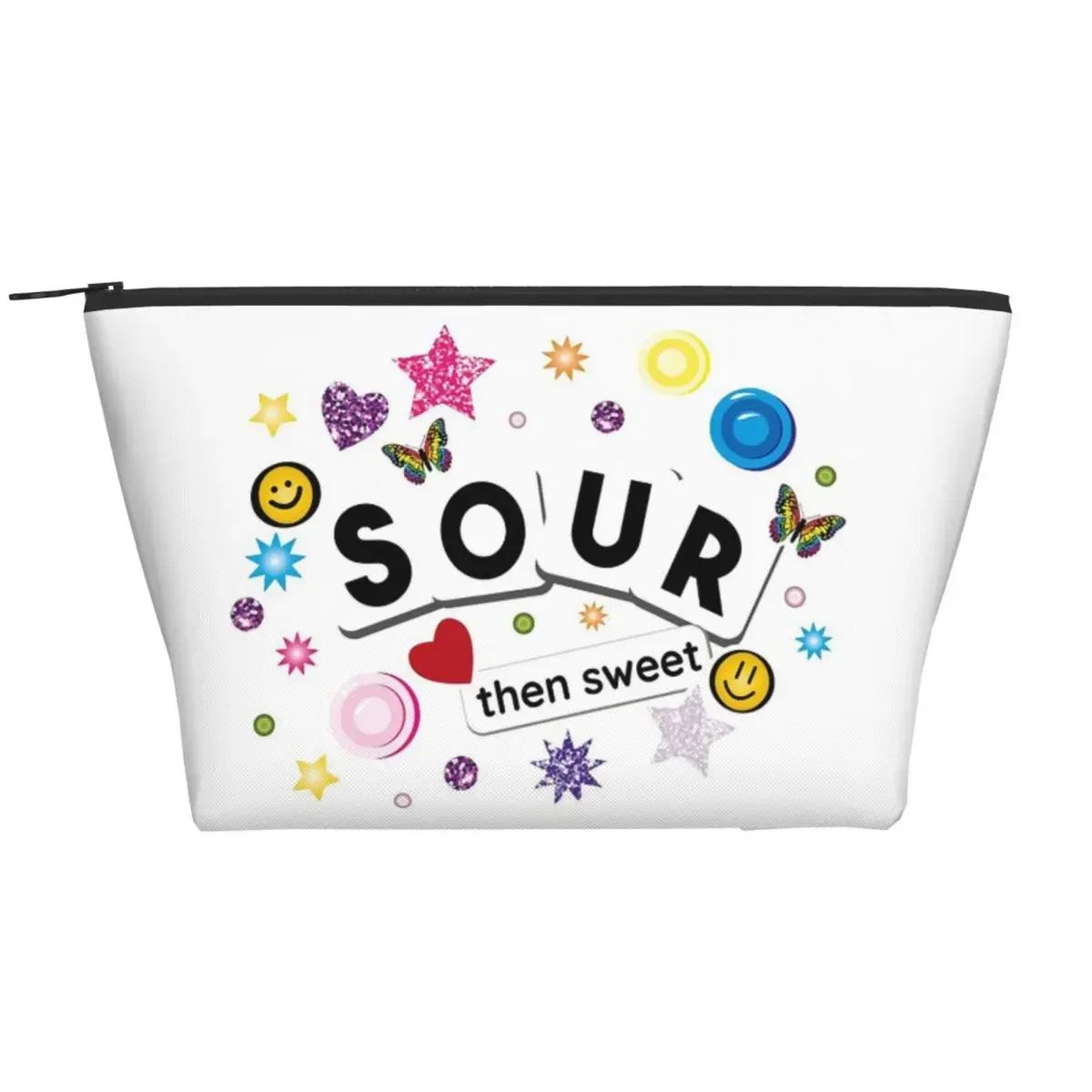 Olivia Sour Stickers Makeup Bag for Women Cosmetic Bags Travel Toiletry Storage Pouch Organizer Dopp Kit Box