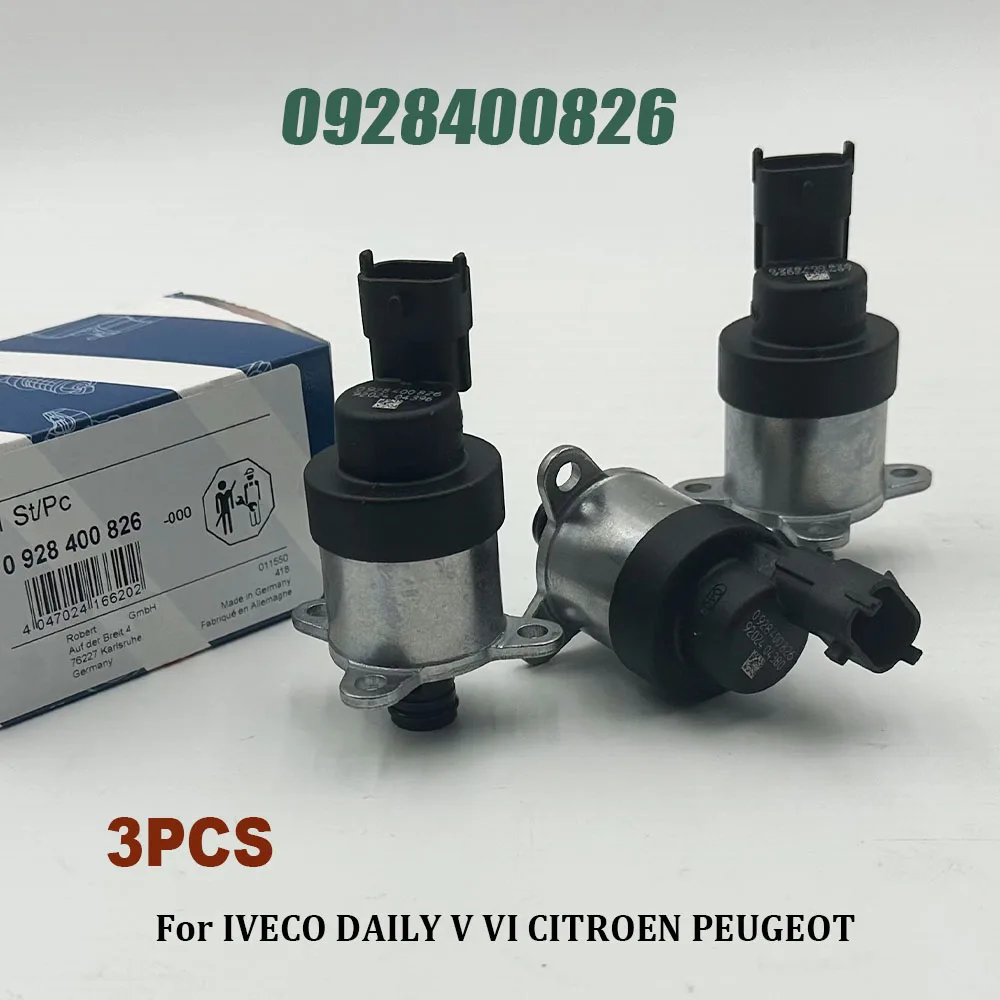 

3PCS 0928400826 Fuel Pump Pressure Regulator Control Metering Solenoid 71772310 928400826 For Ivecoo Daily Jeepp