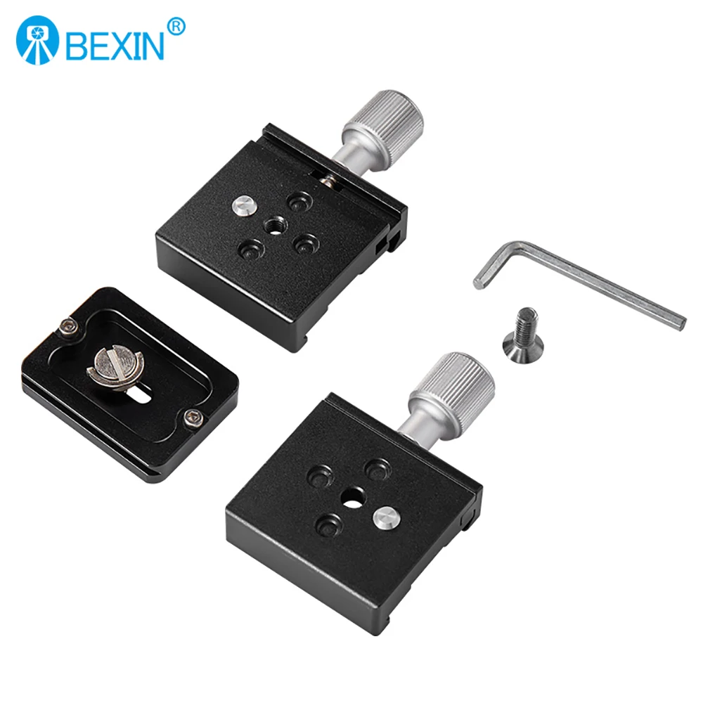 BEXIN QR-50B Camera clamp Quick Release Plate Adapter Mount General Quick Clip Slide Clamp for Release Plate Dslr Camera Tripod