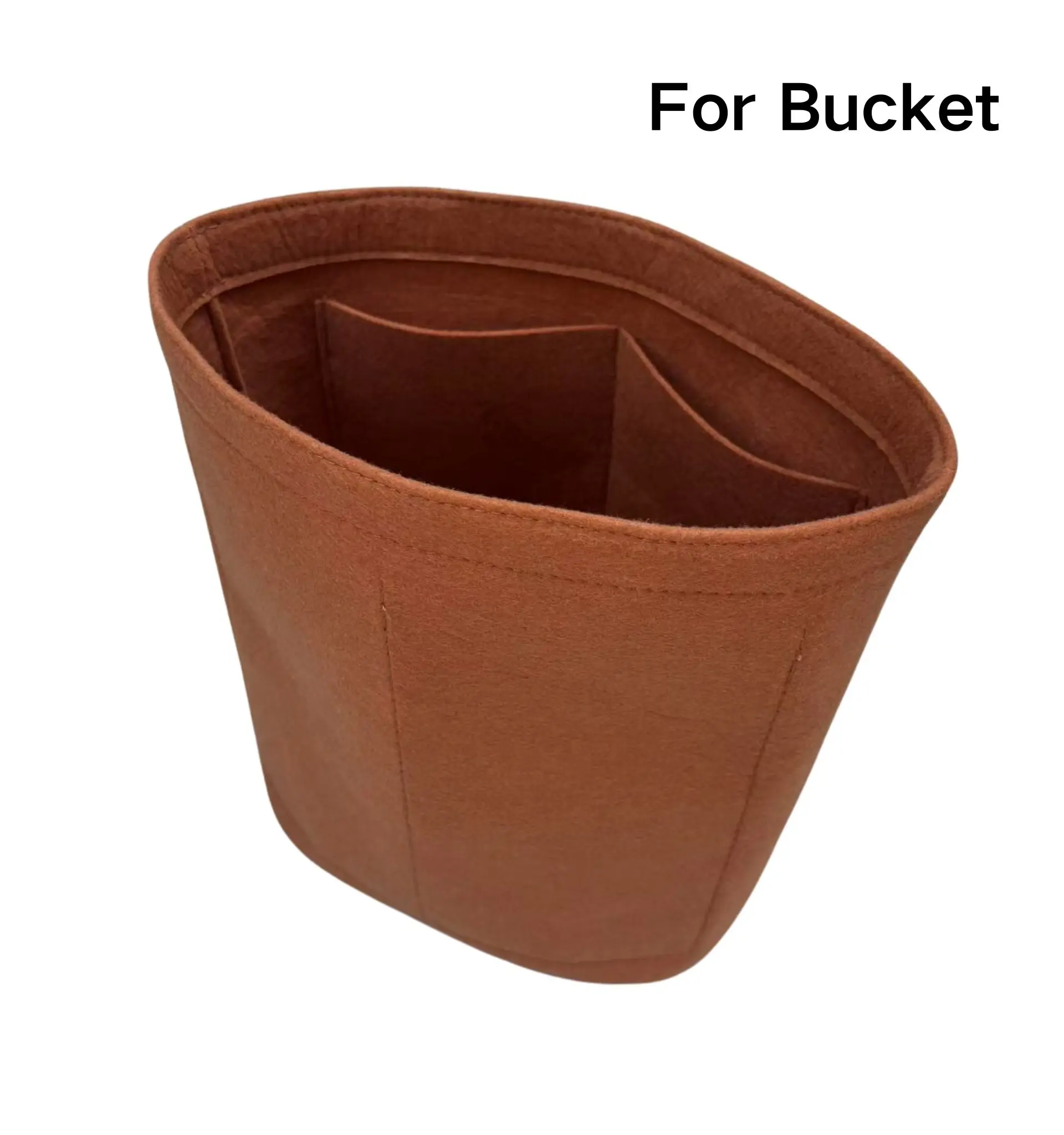 

For L V Bucket GM Monogram Bag Insert Organizer round Bags Inner Liner Accessories with Detachable Keychain for Bag Organization