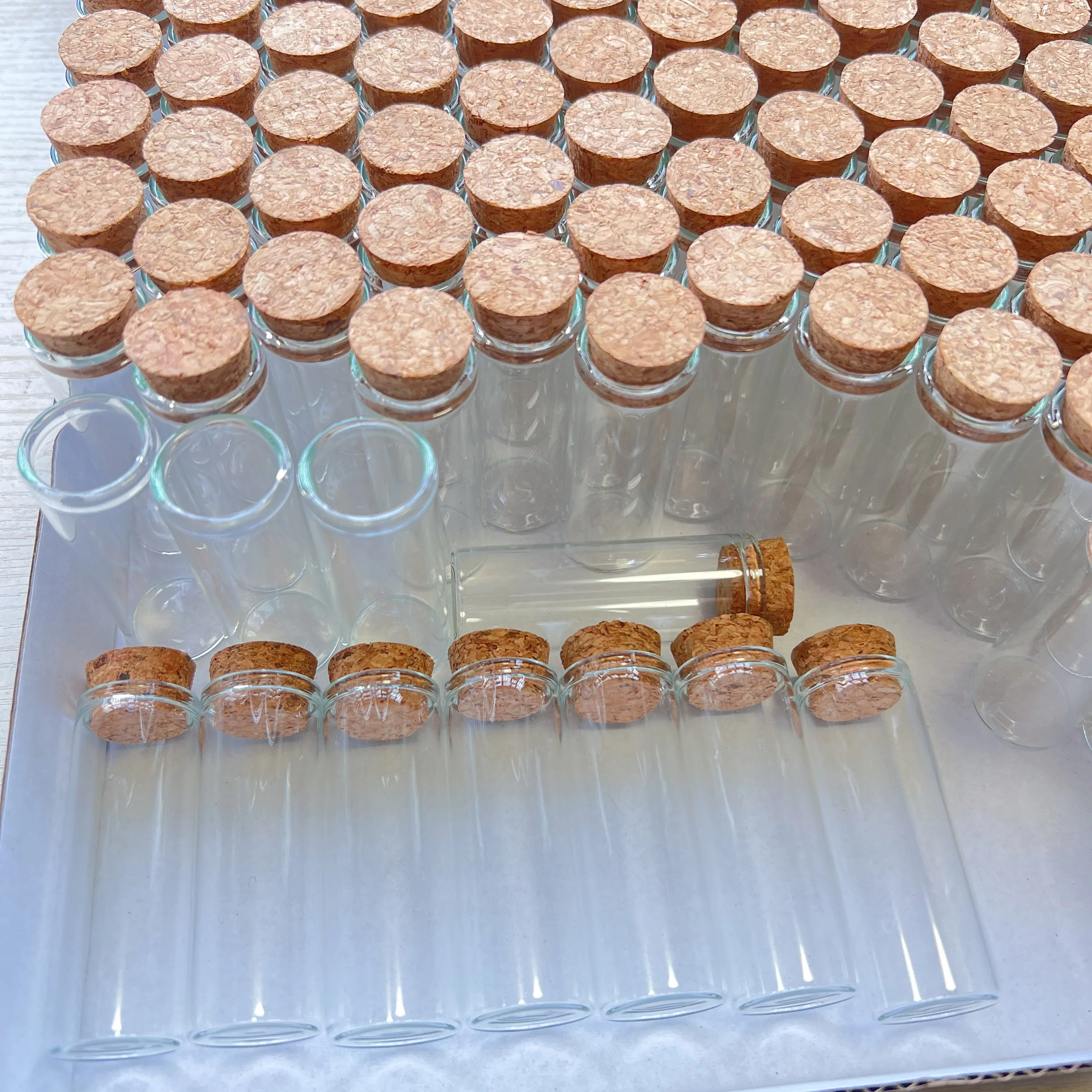 

50/72/100 pcs 12ml Drageee Glass Bottles Cork 17×22×60mm Tiny Glass Jars Mini Containers DIY Home Decor Wishing Wedding Gifts
