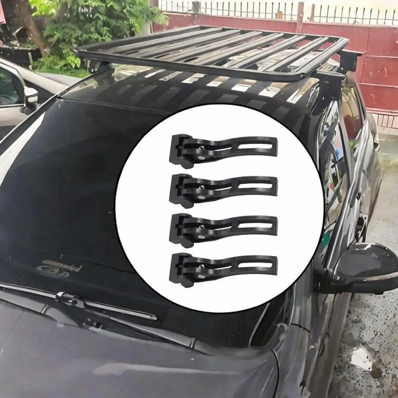 

Folding Tonneau Cover Clamp Kit Black ABS Stainless Steel Truck Bed Accessories Universal Fit for Rear Installation