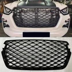 ABS Black Racing Grills For Isuzu dmax D-max 2020 2021 2022 2023 Front Grilles Cover Bumper Mask Mesh Cover Auto Parts