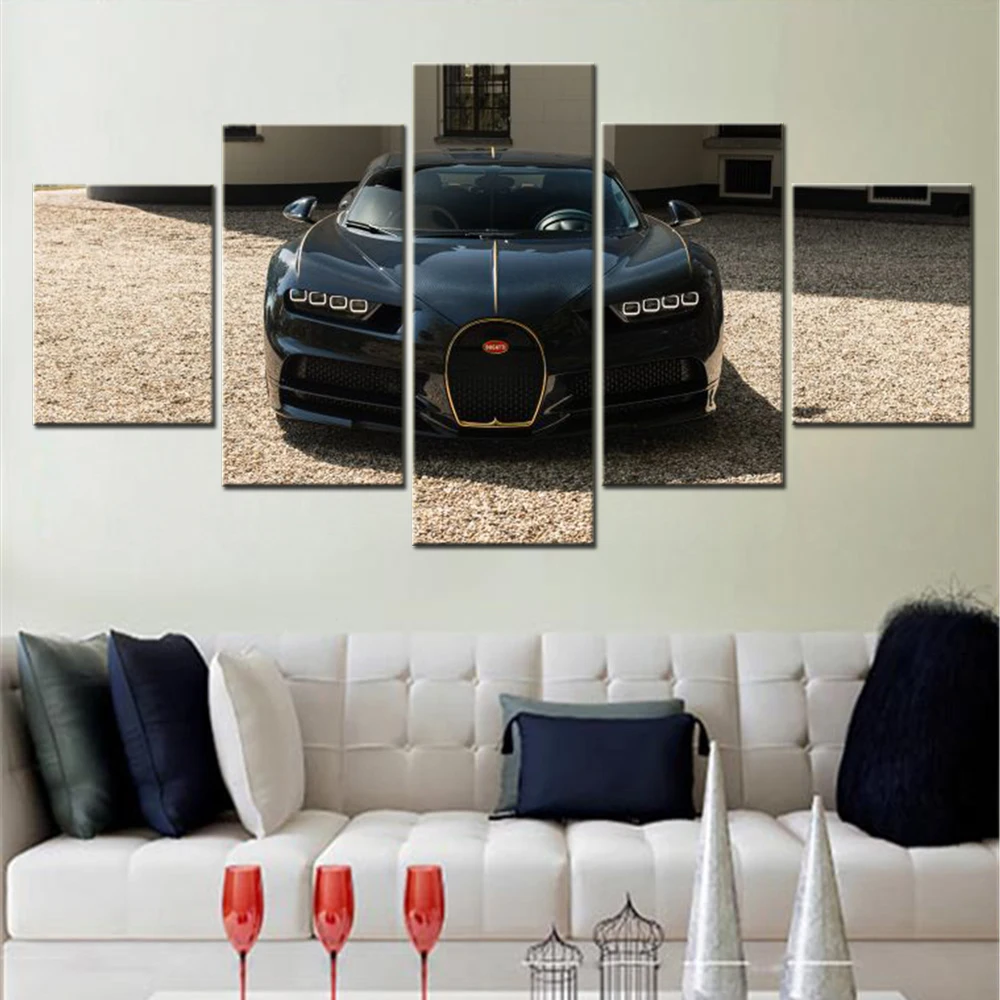 5 Pieces Wall Art Canvas Cars Poster Chiron L'Ébé Home Decor Wallpaper Painting Living Room Picture Print Bedroom Mural