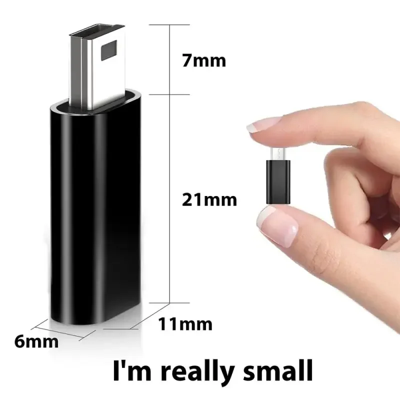 1~10PCS Mini 5 Pin USB Adapter B Male to USB Type C Female Data Data Transfer Connector for MP3 Digital Camera GPS