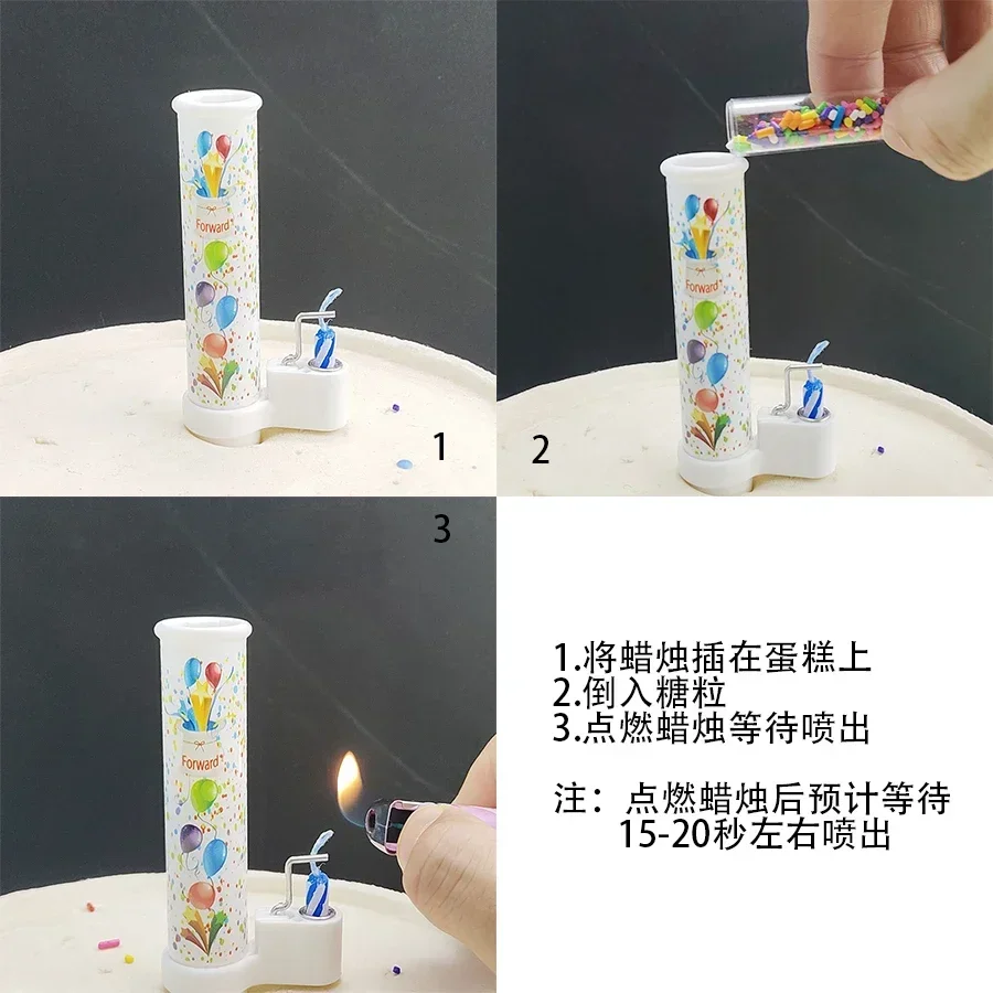 Surprise Candles Happy Birthday Cake Decorated Candles Creative Catapult Candy Effects Decorated Candles