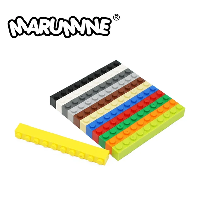 Marumine 6111 Mộc Viên Gạch 1X10 Chấm Bi Cổ Điển Nền Tòa Nhà Lập Phương Phần Hàm Tạo Phụ Kiện Eductional Quà Tặng Cho Mới năm