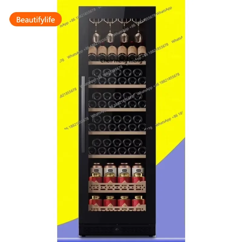 A55 Constant temperature wine cabinet Embedded air-cooled double temperature ice bar Household living room beverage refrigerator