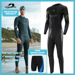 SUMARPO Triathlon Wetsuit for Men, 3/2mm Yamamoto Neoprene for Open Water Swimming