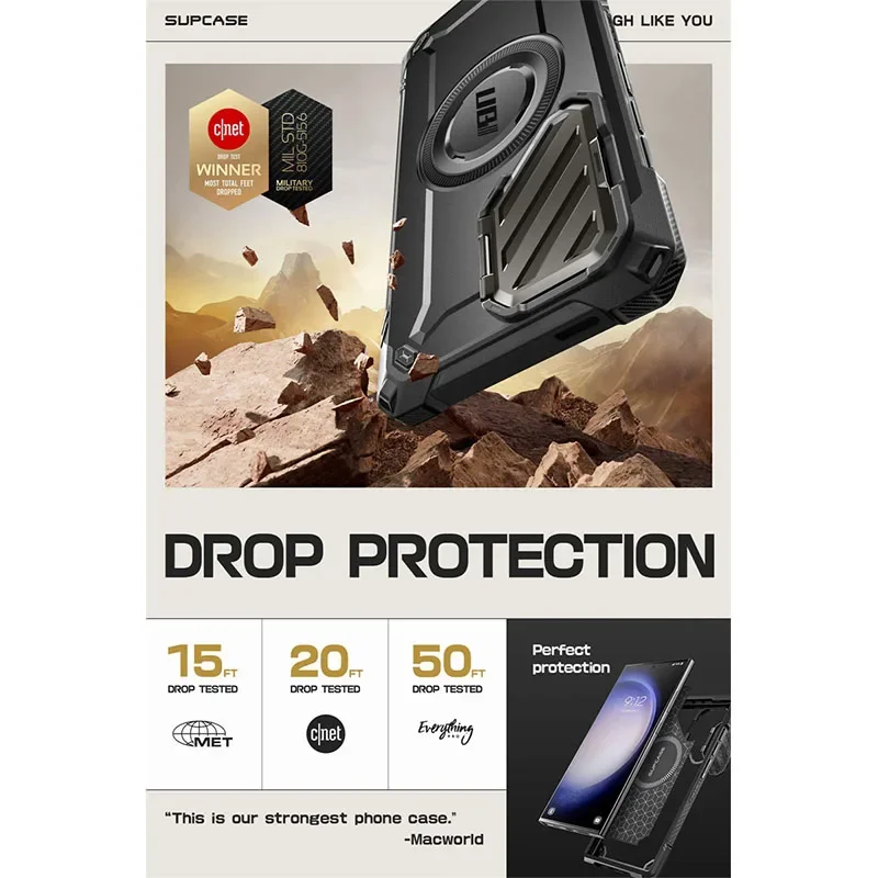 Etui SUPCASE do Samsung Galaxy S24 Ultra 6.8 cala 2024 UB Mag XT, wytrzymałe etui na całe urządzenie z osłoną aparatu i wbudowaną podpórką. — zdjęcie produktu 2
