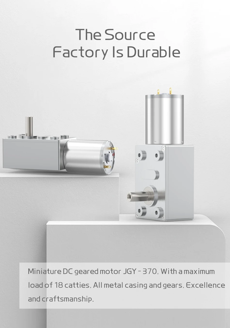 JGY370 DC 6V 12V 24V Drehmoment-Geschwindigkeitsreduzierer Metall-Schneckengetriebemotoren Reversibler Schneckengetriebemotor mit niedriger Geschwindigkeit 1 U/min bis 375 U/min – Detail 7
