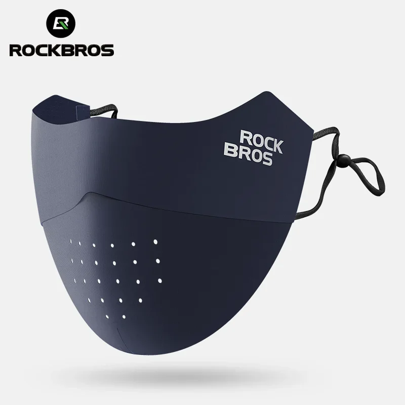 ROCKBROS-Máscara Facial de Seda Ice Ciclismo para Homens e Mulheres, Anti-UV, Proteção Solar, Respirável, À Prova de Poeira, Bandana, Corrida, Pesca, Esportes