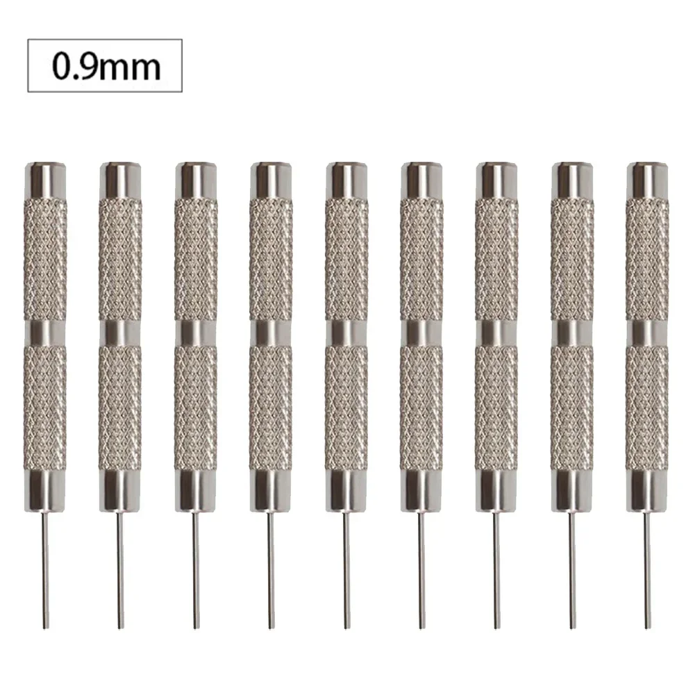 시계 스트랩 핀 펀치 조정 펀칭 바늘 다리미 핀 펀치 스틱, 시계 수리 도구, 0.7-1.0mm 실버