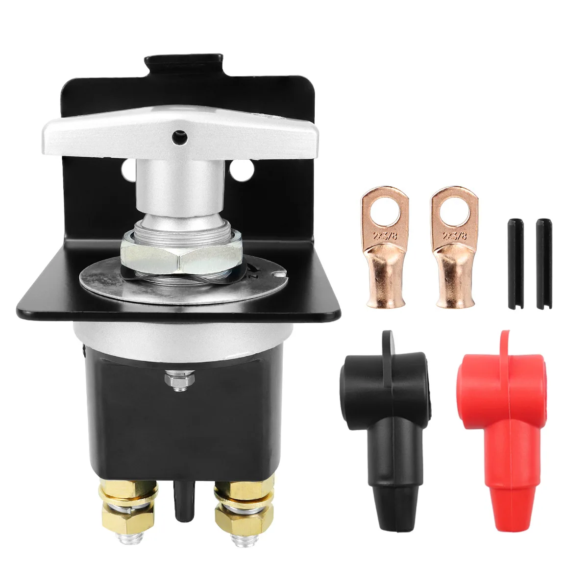 Marine RV Truck Car For battery Disconnect Switch with Locking Plate Copper Terminals and Waterproof Insulated Construction