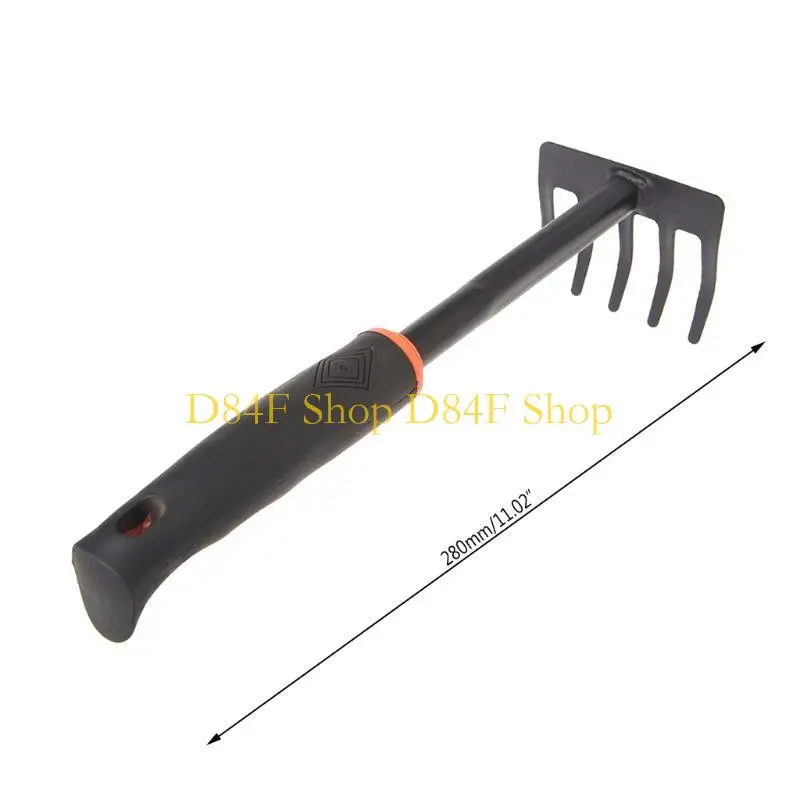 

D84F 1Pc Portable Digging Tool Mini Steel Rake For Home Garden Transplanting Tool
