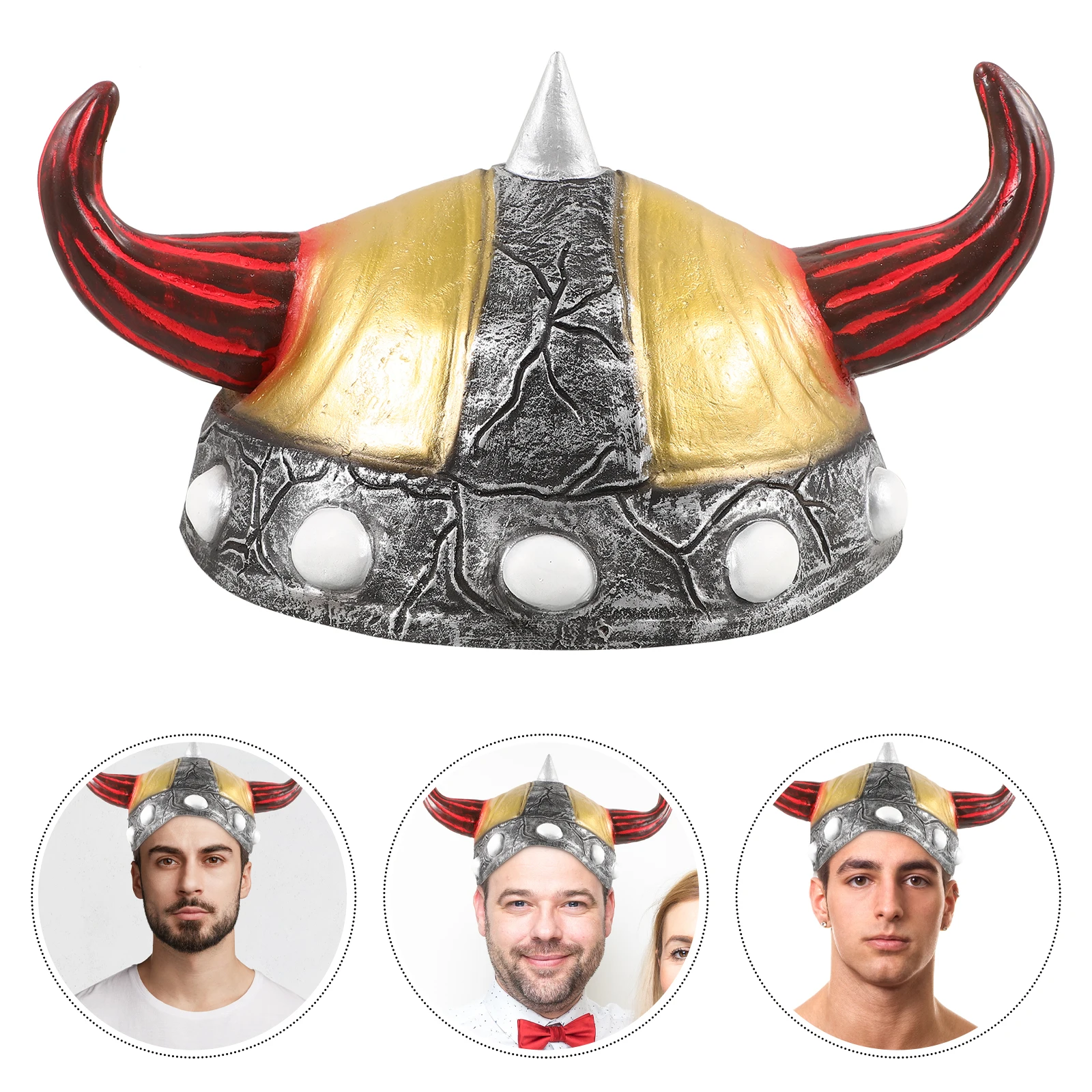 

Latex Ox Horn Hat Lightweight Costume Party Cosplay Accessory Photo Prop Festival Carnival Headdress Reusable Cap Role