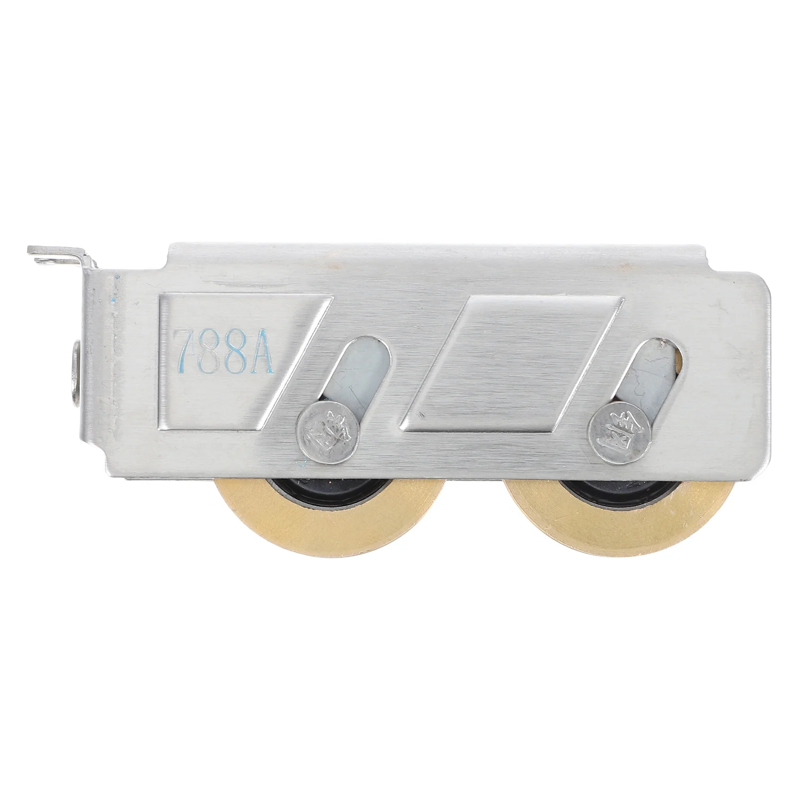 

2pcs Door Sliding Roller Stainless Steel Shell Double Copper Wheel Ball Bearing For Closet Patio Screen Gate Guide Roller