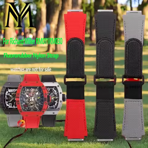 FMK strap custom color dedicated high-quality rubber strap RM055 RM007 RM052 RM011 For Richard Miller replace fluororubber bands