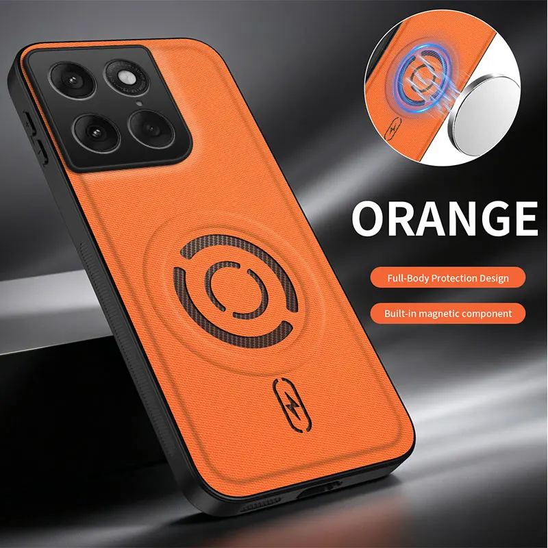 Handyhülle für Magsafe Motorola Moto Signature 40 50 60 Neo 70 Pro Fusion Magnetisch Solide Stoßfeste TPU-Rahmen + PC PU-Leder