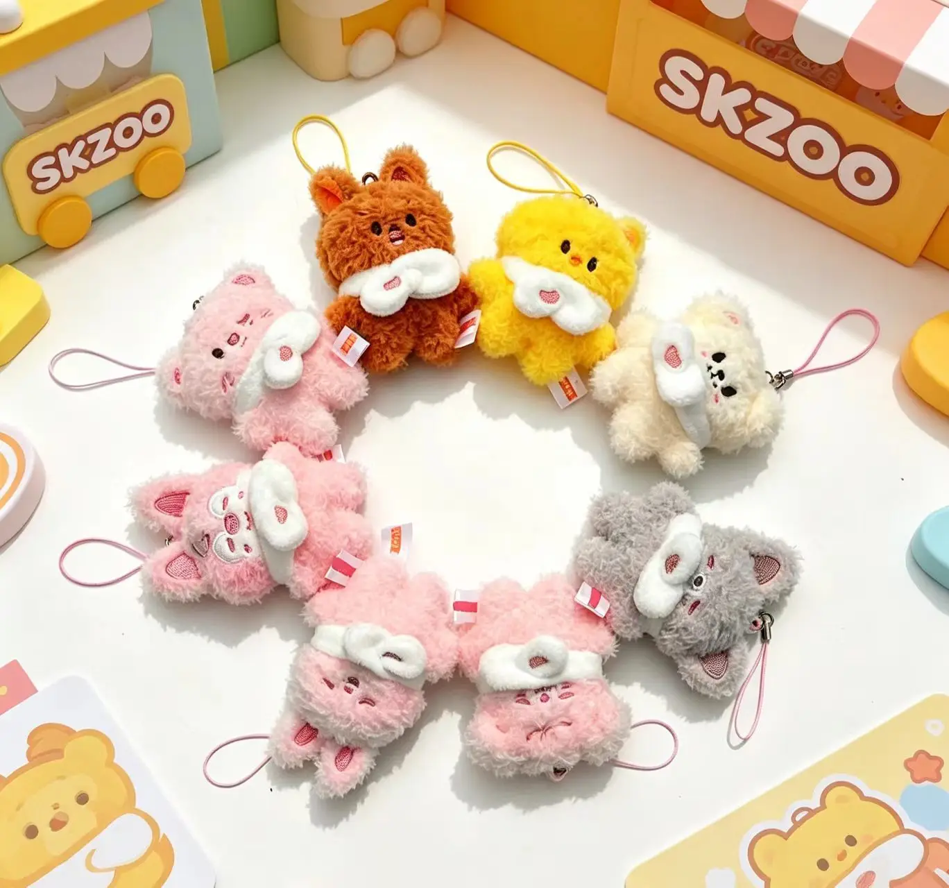 

SKZOO Stray Kids 2026 New Cute Mini Toy Plush Doll Keychain Bag Accessories Felix HyunJin Jisung Woojin Seungmin Fans Gifts