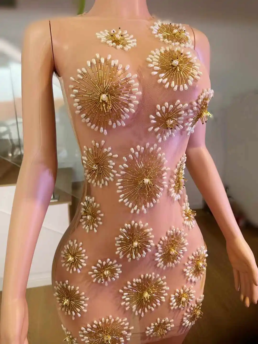 Błyszcząca bogini sukienka dla seniorów dla kobiet sesja zdjęciowa rekwizyty powrót do domu świętuj Las Vegas Show piosenkarka tancerz Drag Queen kostium