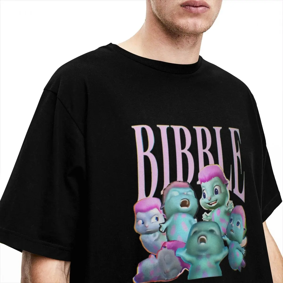 Bibble Collage Barbie Movie T Shirts Men's 100% Cotton Vintage T-Shirt Round Neck Tee Shirt Short Sleeve Clothes Printing