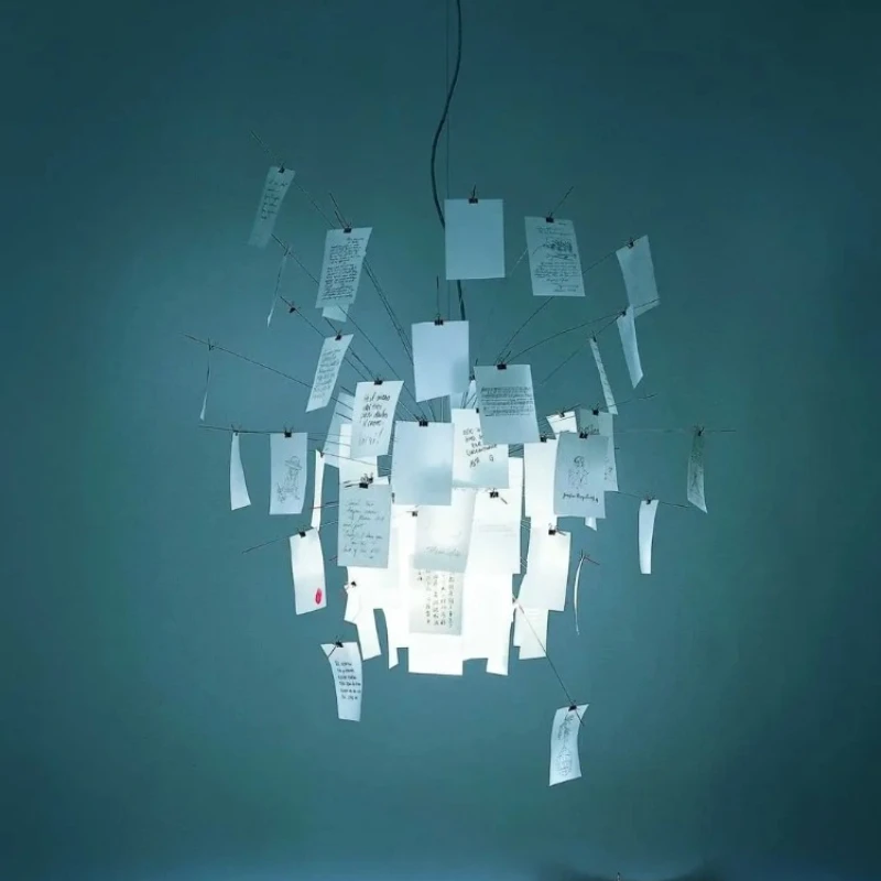

Modern Ceiling Chandeliers Home Decor Living Room Cafe Paper Art DIY Album Card Lamps Cafe Creative Room Decor LED Pendant Light