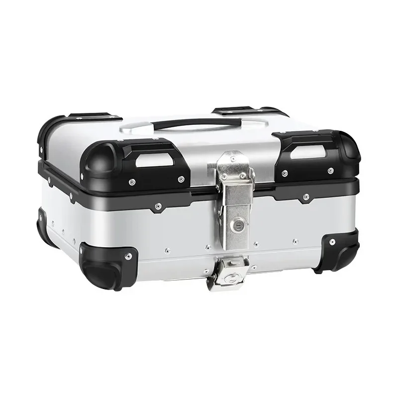 Durable Alloy Tail Box for Electric Motorcycles – Lockable, Reflective Strips, Quick-Release Mount, 30–45L Capacity Options