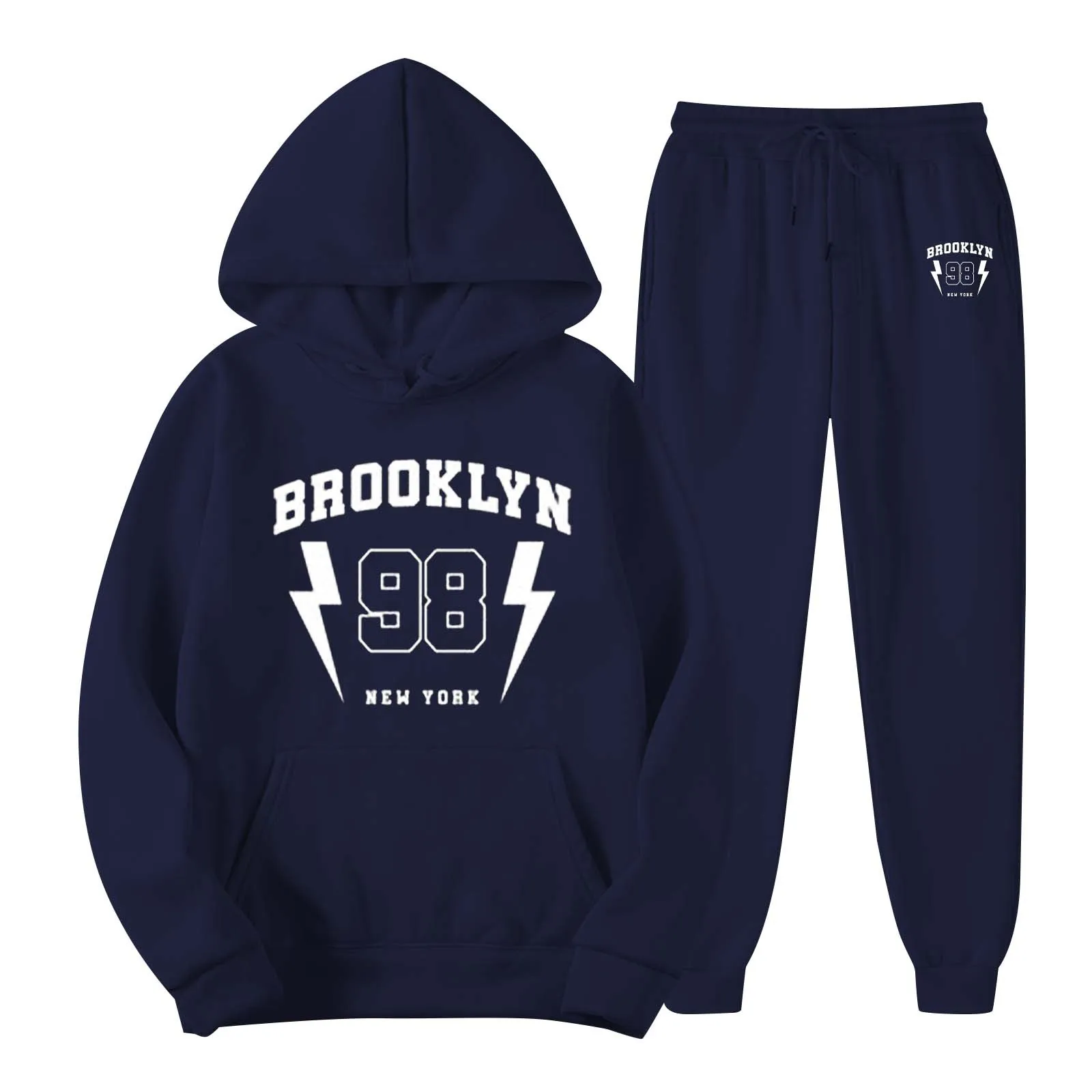 

Men's new hooded suit, pullover sweatshirt, sports suit, sweatshirt, casual fashion printed thick men's hooded shirt, street jog