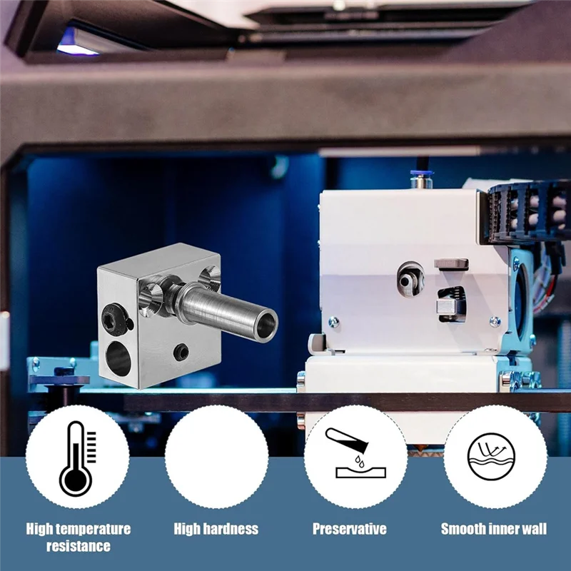

ABKU-1 Высокотемпературный медный нагревательный блок с покрытием CR-10, 2-х терморазрывная трубка из титанового сплава
