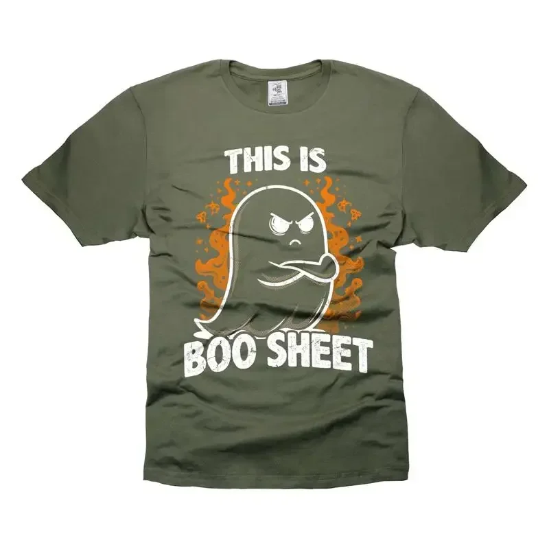 Mens Halloween t shirt This is Boo Sheet Cute Ghos