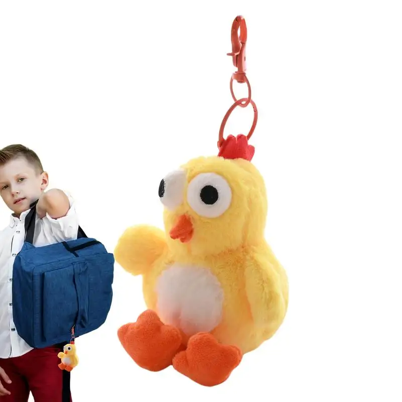 Ciondolo per borsa di peluche Ciondolo decorativo per borsa Pollo Simpatico ciondolo per borsa in peluche Ciondolo portachiavi morbido con animali di peluche per borsa