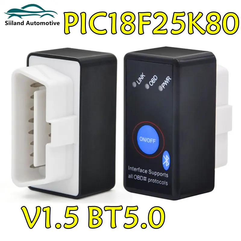 Эмулятор замка рулевого управления ELV ESL Plug-and-start Mini ELM327 V1.5 BT5.0 PIC18F25K80 12 В Газ Android/iOS/ПК V2.1 Без программирования