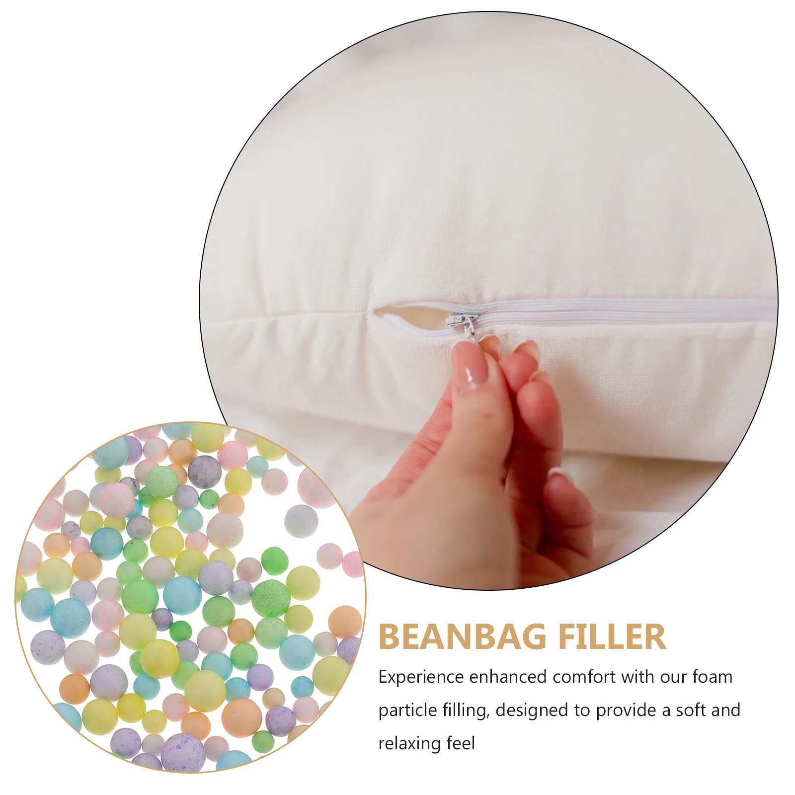 Colorful Foam Beads 4-6Mm Mini Foam Balls DIY Bean Bag Stuffing Filling for Crafts Wedding Holiday Party Bean Bag Beads view 3