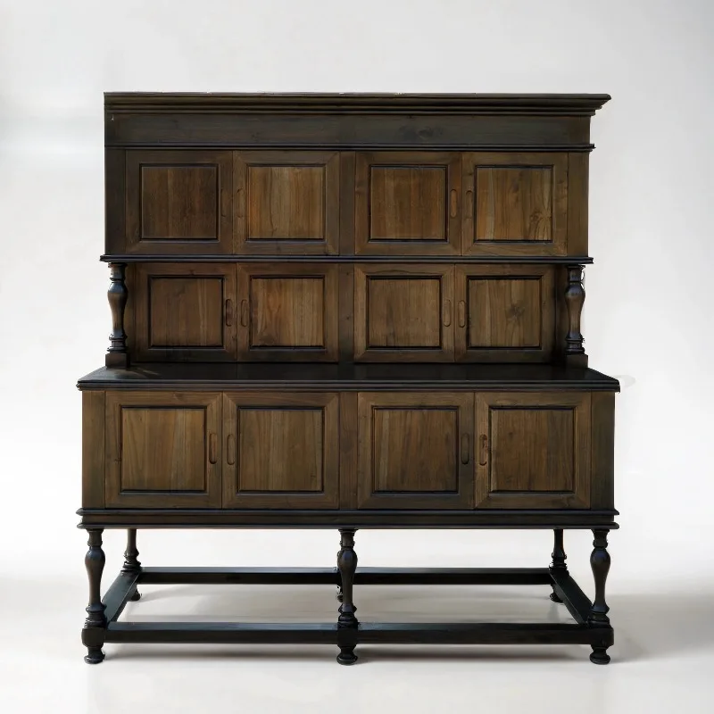 High-legged cabinet mid-style vintage high-legged display cabinet