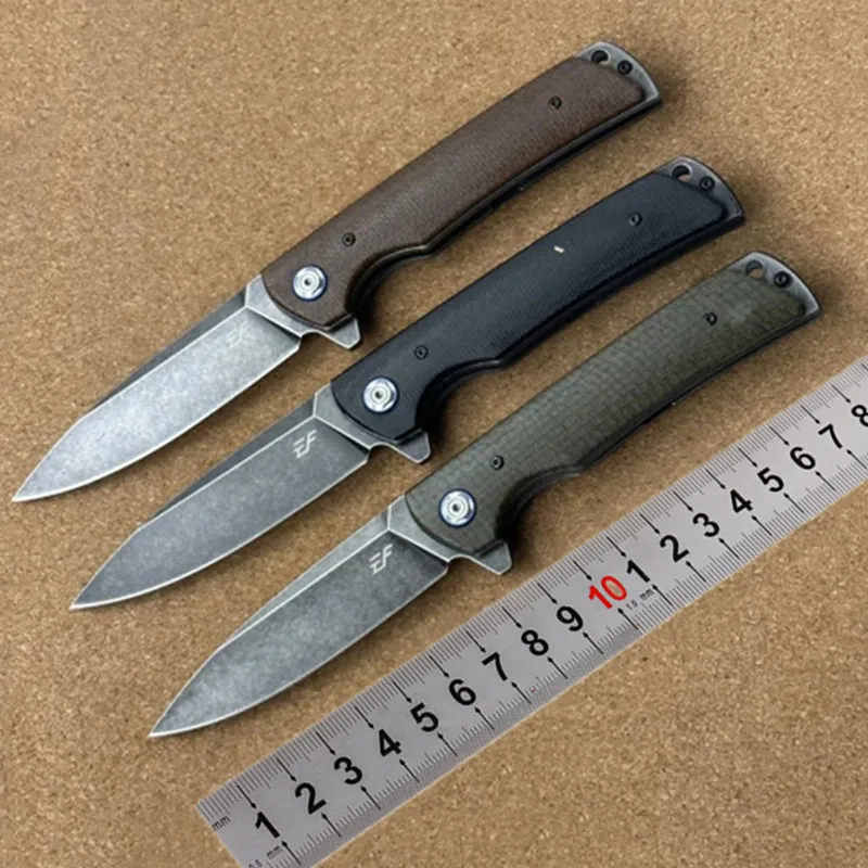 

Eafengrow EF962 Pocket Folding Knife D2 Micarta Camping Hunting Kitchen Survival Bearing Flipper Outdoor EDC Tool Camping Knife